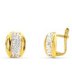 9K PENDIENTES ORO AMARILLO BANDAS CON CIRCONITA 11X10 MM CIERRE CATALAN 9K PENDIENTES ORO AMARILLO BANDAS CON CIRCONITA 11X10 MM CIERRE CATALAN