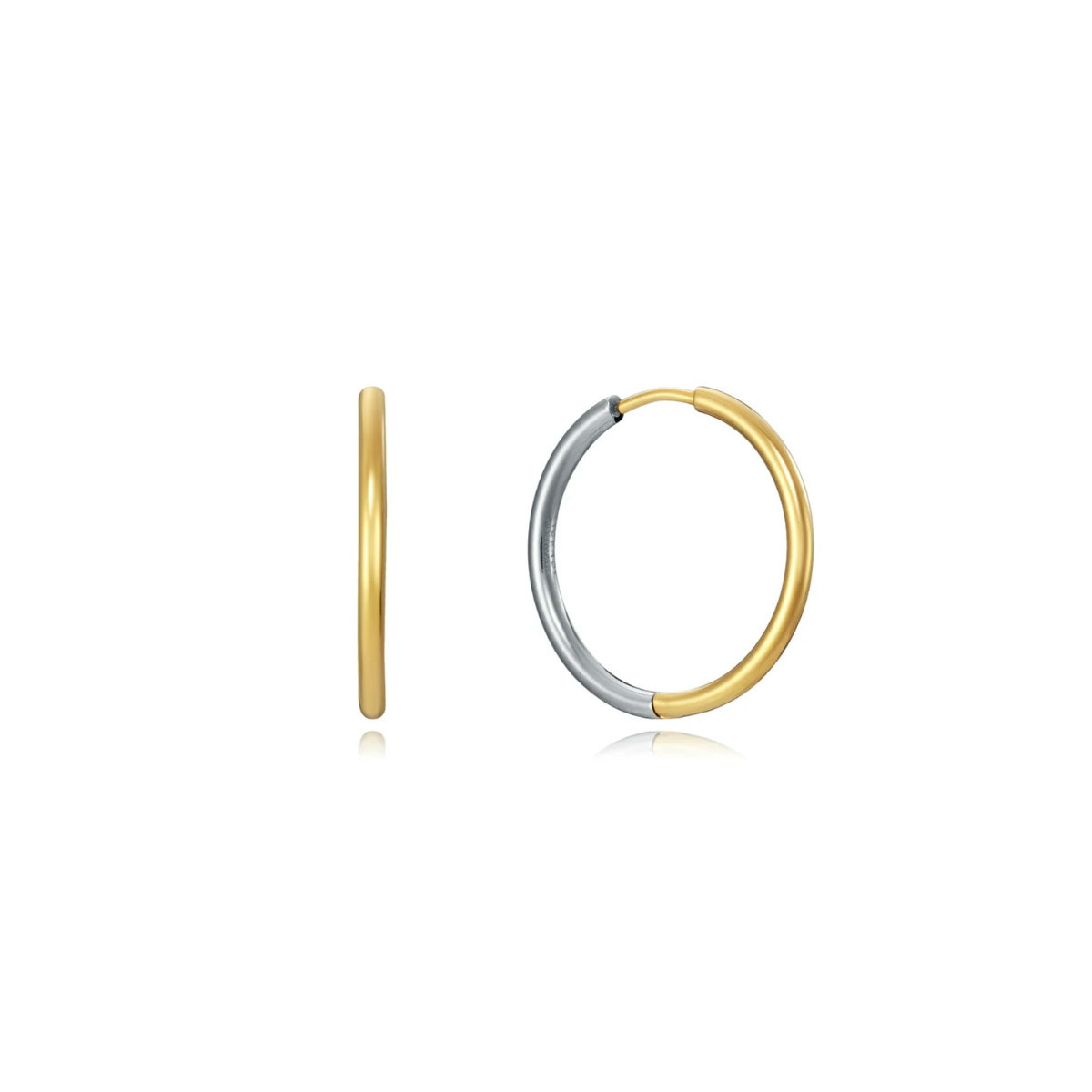 Pendientes Viceroy Air de acero bicolor.- 2.4 cm 75317E01012