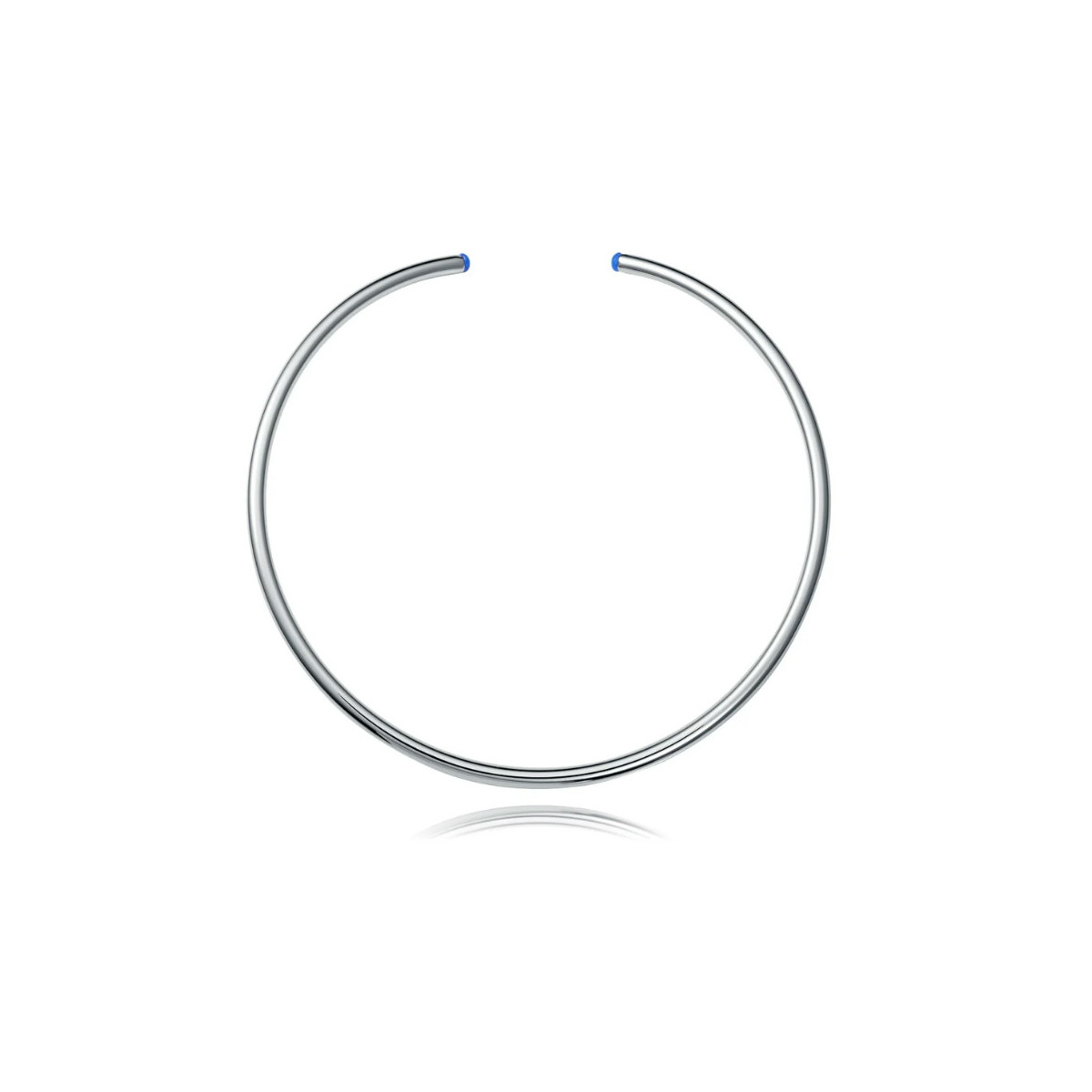 Collar Viceroy choker rígido de acero plateado con piedras naturales 75421C01000