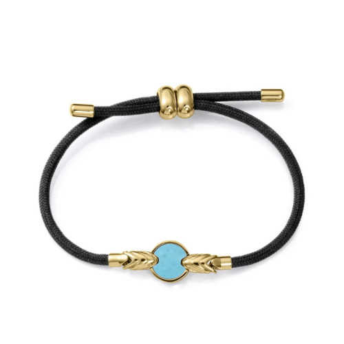 Pulsera Viceroy cordón negro con placa reversible 15190P01012