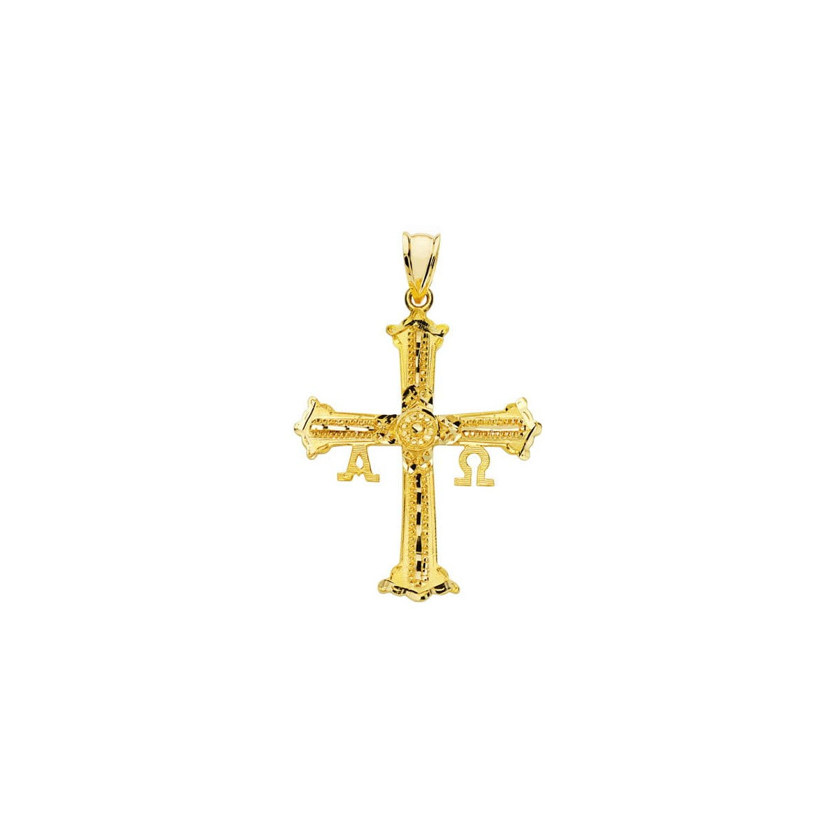 18K CRUZ DE COVADONGA ORO AMARILLO 39X30 MM