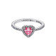 Anillo Pandora Corazón Rosa en Relieve - 198421C03