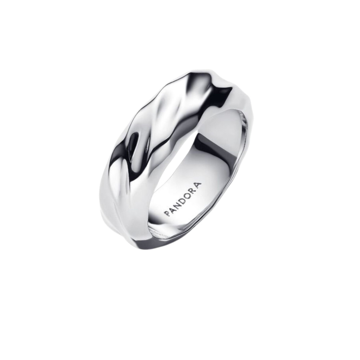 Anillo Pandora Banda Ancha Ondulada - 193886C00