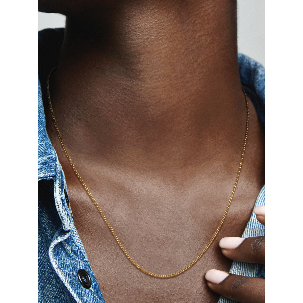 Collar Pandora de cadena. Recubrimiento en oro de 14k 368638C00-60