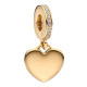 Charm Pandora Colgante Corazón Grabable. Dorado 768761C01