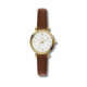 Fossil Reloj Carlie Mujer Quartz Acero Inoxidable 28 mm Dorado con Correa de Cuero Marrón ES5464