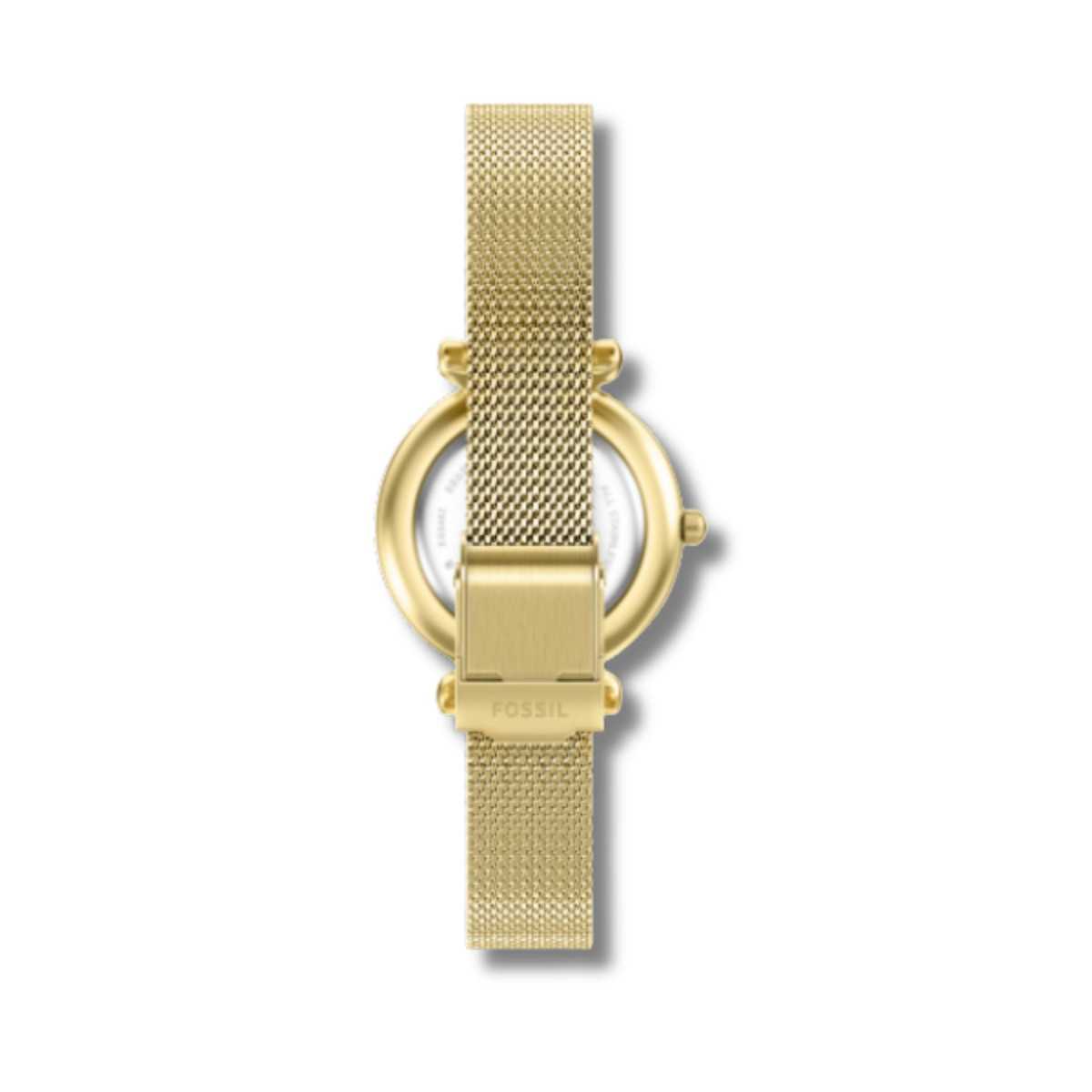 Fossil Reloj Carlie Mujer Quartz Acero Inoxidable 28 mm Dorado ES5462