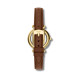 Fossil Reloj Carlie Mujer Quartz Acero Inoxidable 28 mm Dorado con Correa de Cuero Marrón ES5464
