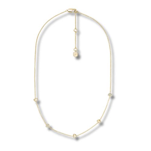 Fossil Cadena Dorada Tipo Station con Cristales JA7298710