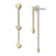 Fossil Pendientes Dorados con Cristales Front to Back JA7300710