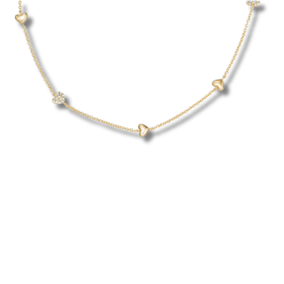 Fossil Cadena Dorada Tipo Station con Cristales JA7298710