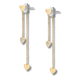 Fossil Pendientes Dorados con Cristales Front to Back JA7300710