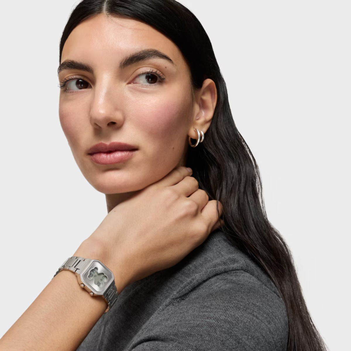 Tous Reloj Digital D-Bear Mini Mujer Acero Inoxidable 27 x 34,5 mm Plata 3000148400