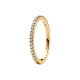 14k Gold-plated ring with clear cubic zi - 162999C01