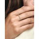 14k Gold-plated ring with clear cubic zi - 162999C01