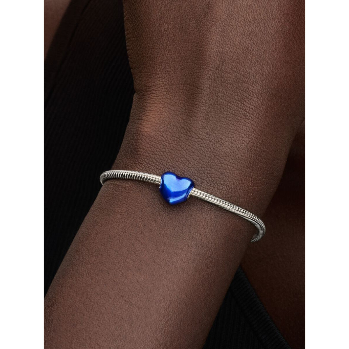 Charm Corazón Metálico Azul 793337C05