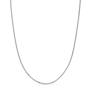 18K CADENA ORO BLANCO MACIZA ESPIGA. ANCHO: 1 MM. LARGO: 40 CM