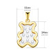 18K COLGANTE ORO AMARILLO OSO AIRSHINE TRANSPARENTE CON CIRCONITA 14X11 MM 18K COLGANTE ORO AMARILLO OSO AIRSHINE TRANSPARENTE CON CIRCONITA 14X11 MM