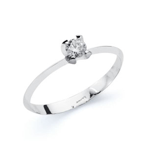 18K SOLITARIO ORO BLANCO CIRCONITA 3.5 MM