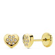 18K PENDIENTES ORO AMARILLO CORAZON CIRCONITA 5X5.5 MM CIERRE TUERCA 18K PENDIENTES ORO AMARILLO CORAZON CIRCONITA 5X5.5 MM CIERRE TUERCA