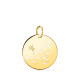 18K COLGANTE ORO AMARILLO REDONDO CON PALOMA CALADA EN BRILLO 18 MM 18K COLGANTE ORO AMARILLO REDONDO CON PALOMA CALADA EN BRILLO 18 MM