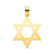 18K COLGANTE ORO AMARILLO ESTRELLA DE DAVID BRILLO 28 X 21 MM