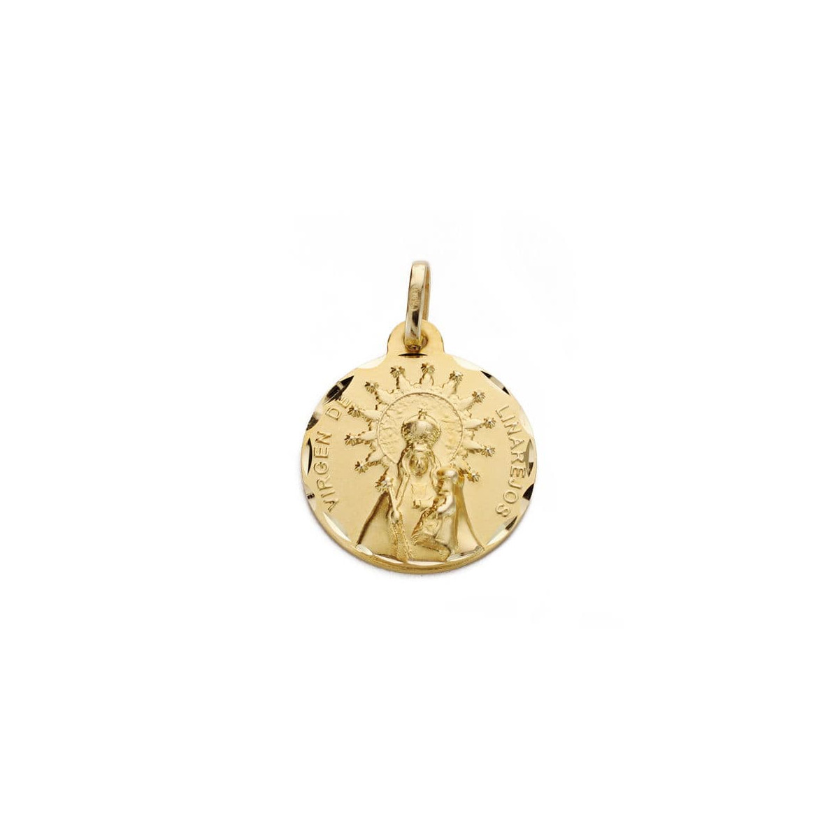 18K MEDALLA ORO AMARILLO VIRGEN DE LINAREJOS 18 MM