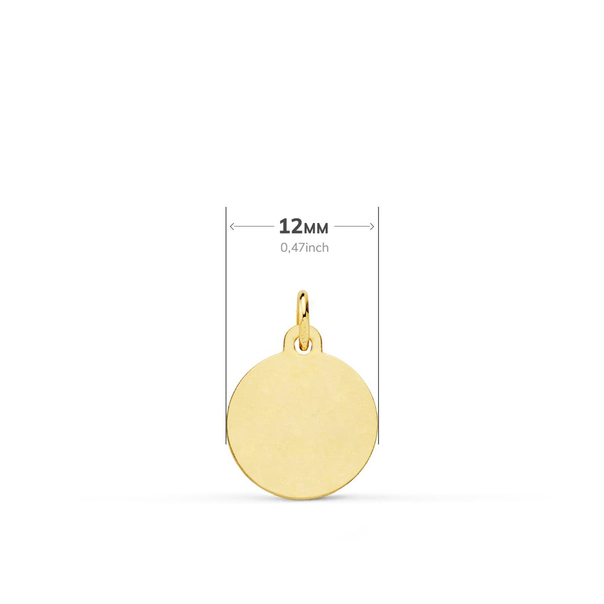 18K MEDALLA ORO AMARILLO VIRGEN DE FATIMA 12 MM