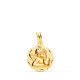 18K MEDALLA ORO AMARILLO ANGELITO BURLON LIGERA TALLADA 14 MM