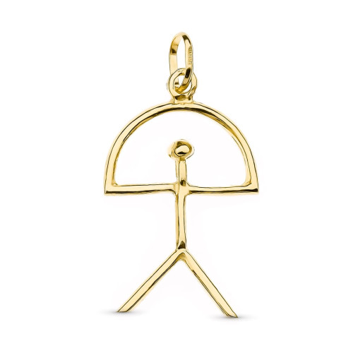 18K COLGANTE AMULETO ORO AMARILLO INDALO. 26X16 MM