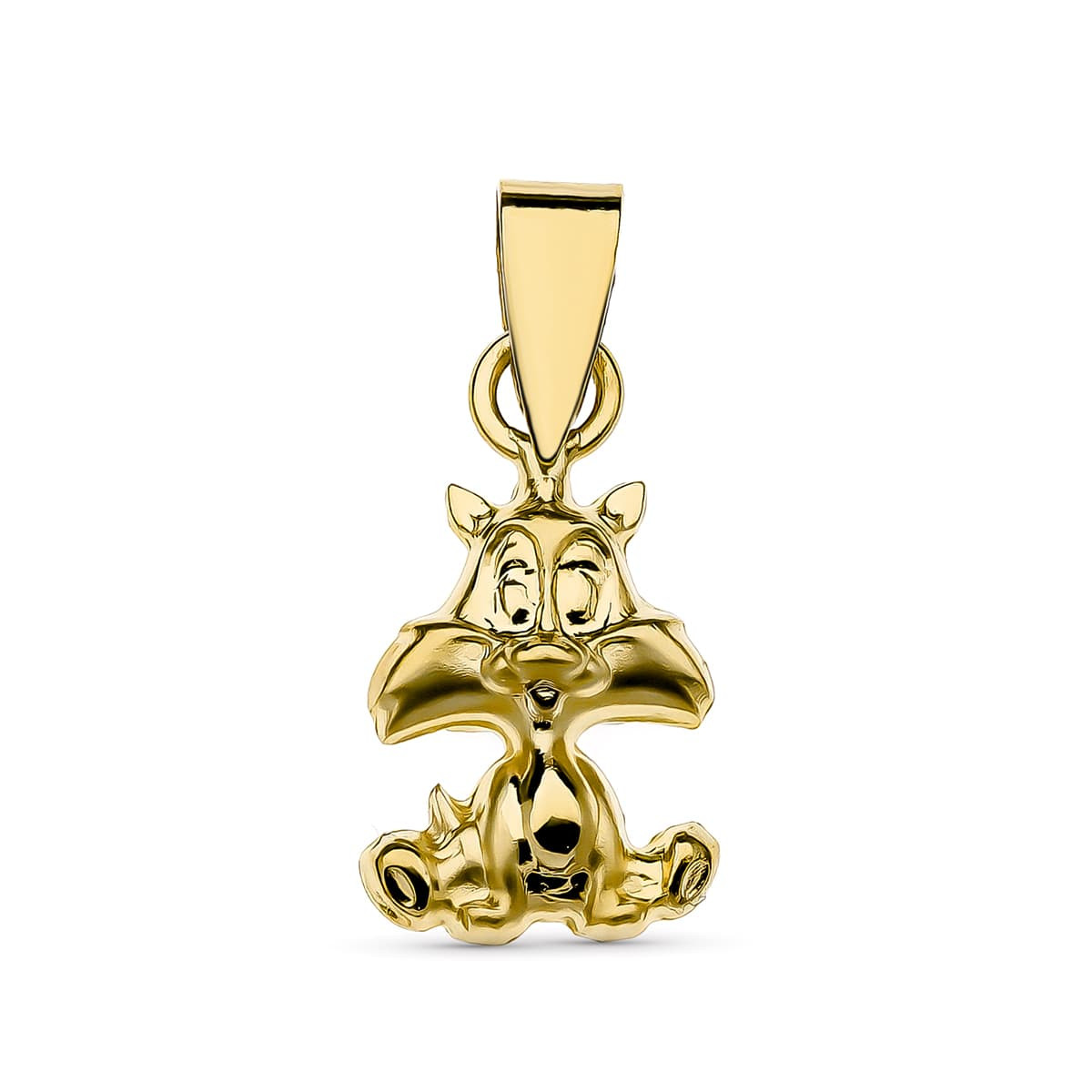 18K COLGANTE ORO AMARILLO SILVESTRE PEQUEÑO. 11X6 MM