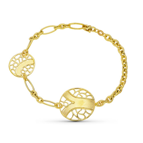 18K PULSERA ORO AMARILLO MOTIVOS.
