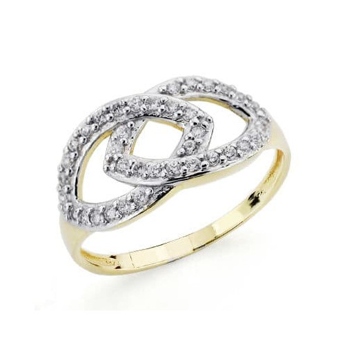 18K SORTIJA ORO BICOLOR CON CIRCONITAS. ANCHO: 9,5 MM