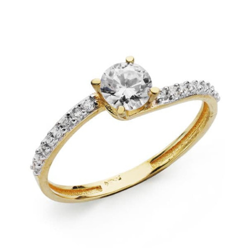 18K SOLITARIO ORO BICOLOR CIRCONITAS
