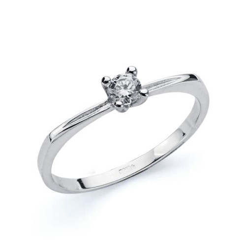 18K SOLITARIO SEÑORA ORO BLANCO 3 MM