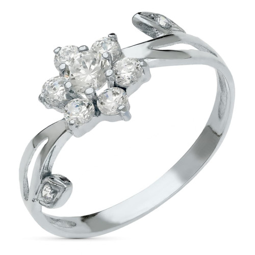 18K SORTIJA ORO BLANCO CUAJO CONCIRCONITAS. ANCHO 10 MM