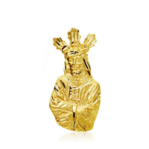 18K CRISTO ORO AMARILLO CAUTIVO SILUETA 27X13 MM