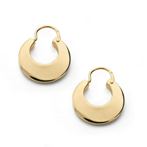 18K AROS ORO AMARILLO MANCHEGAS . 13 MM LISAS.