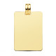 9K PLACA CHAPA LISA ORO AMARILLO 28X20 MM