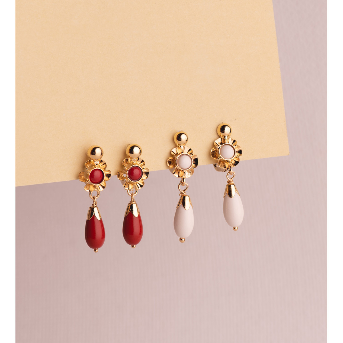 18K PENDIENTES ORO AMARILLO CUBANAS  LAGRIMA PERLA. MEDIDA: 22X7 MM. CIERRE CATALAN