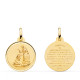 18K MEDALLA ORO AMARILLO BENDICION DE SAN FRANCISCO BISEL. DIAMETRO: 18 MM