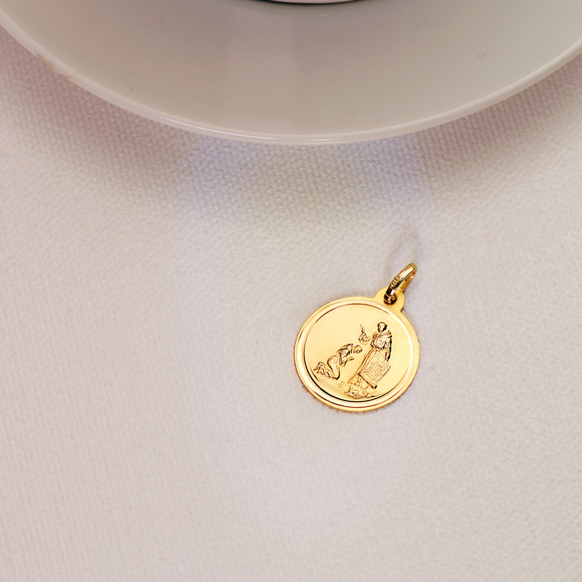 18K MEDALLA ORO AMARILLO BENDICION DE SAN FRANCISCO BISEL. DIAMETRO: 18 MM