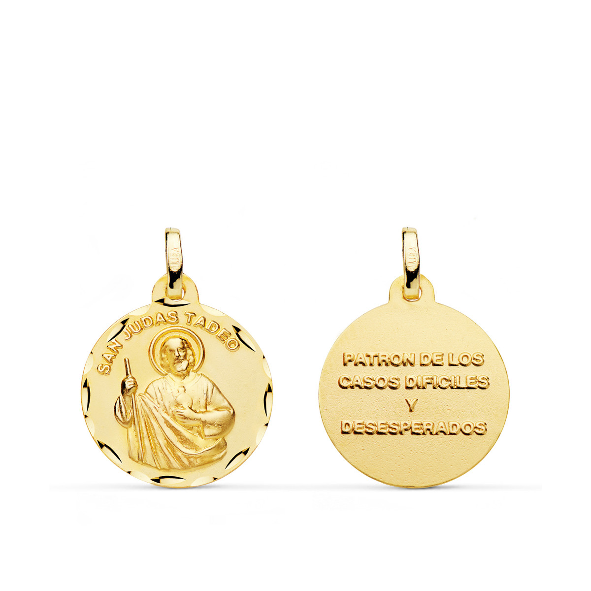 18K MEDALLA ORO AMARILLO SAN JUDAS TADEO 18 MM