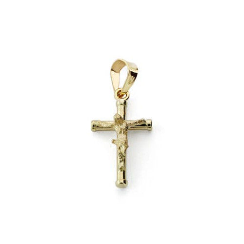 9K CRUZ ORO AMARILLO CRISTO 17X10 MM