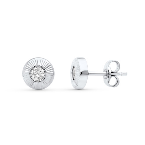 18K PENDIENTES ORO AMARILLO CERCO. 6X6 MM