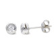 18K PENDIENTES ORO BLANCO Y COLGANTE CADENA CHATON