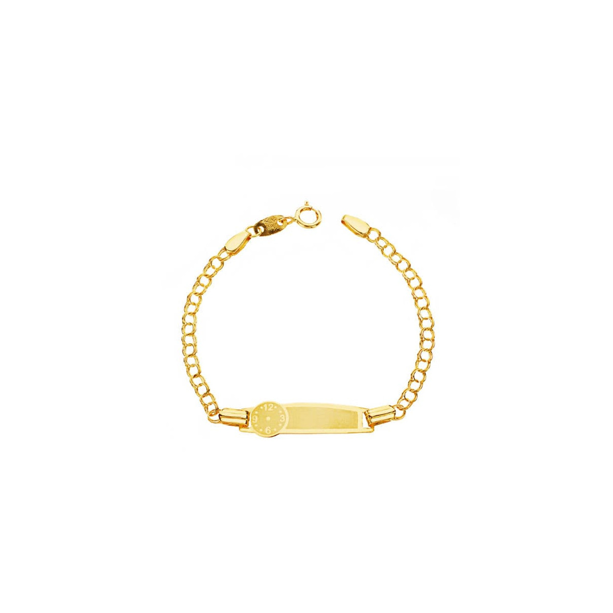 18K PULSERA ESCLAVA ORO AMARILLO RELOJ 13CM