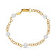 18K PULSERA ORO AMARILLO PERLA 16.5 CM