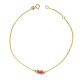 18K PULSERA ORO AMARILLO OSO ESMALTE 18CM