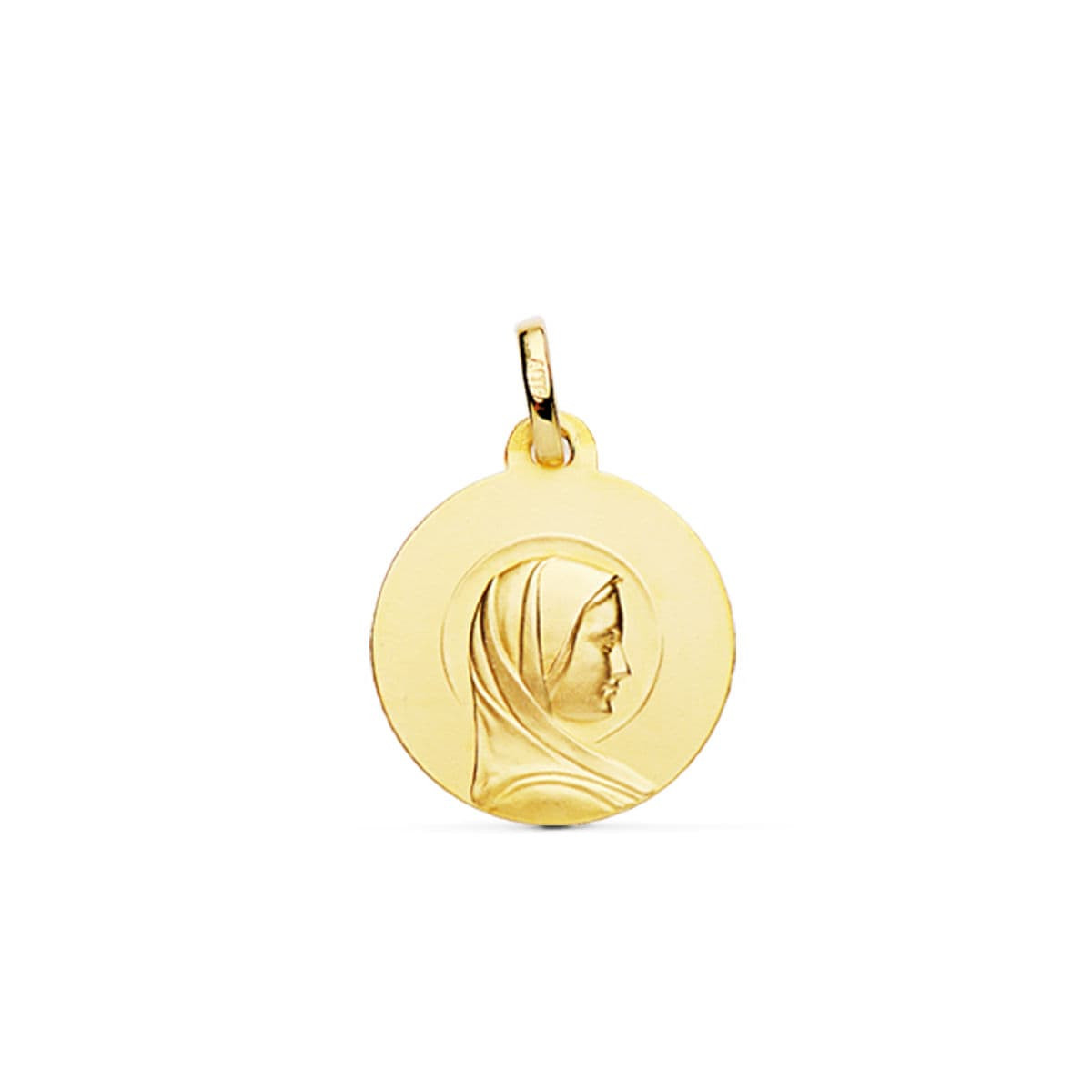 18K MEDALLA ORO AMARILLO MARIA FRANCESA 18 MM